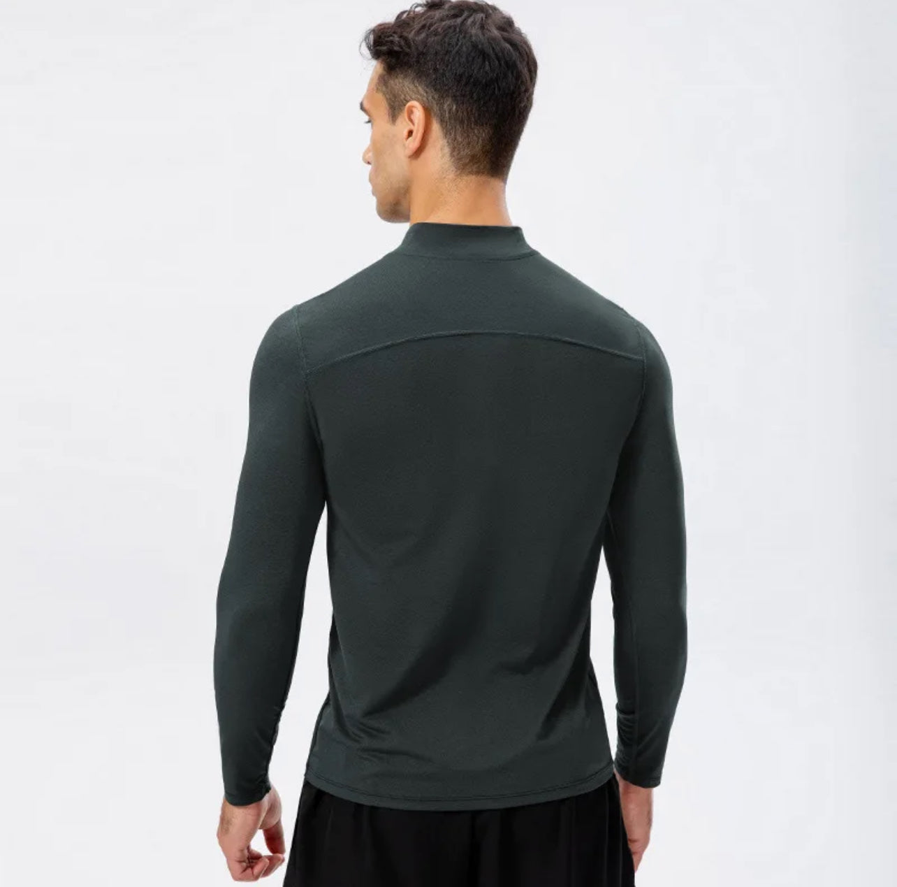 Long Sleeve Turtle Neck Compression Pullover for Men