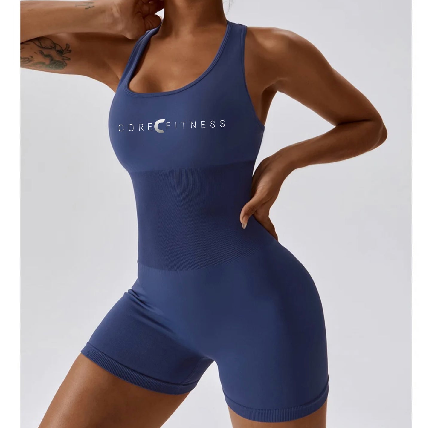 Women's Sports One Piece Tight Fit Scrunch Design Bodysuit