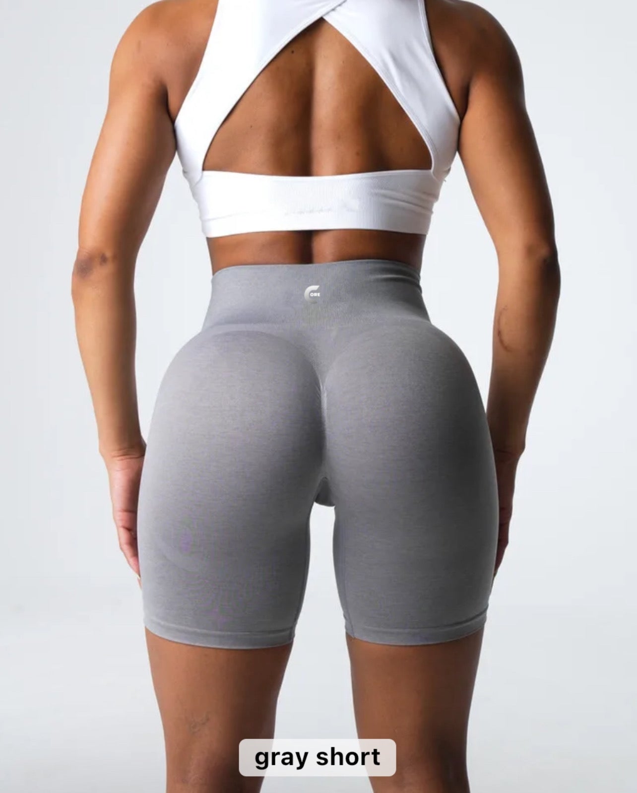 High Waist Fitness Shorts with Scrunch Design for Women