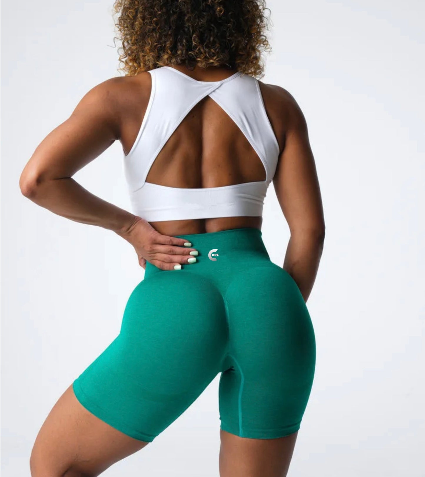 High Waist Fitness Shorts with Scrunch Design for Women