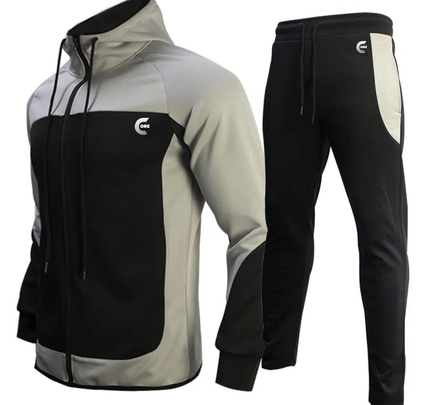 Men's Tracksuit Long Sleeve Zip Jacket and Sweats Set