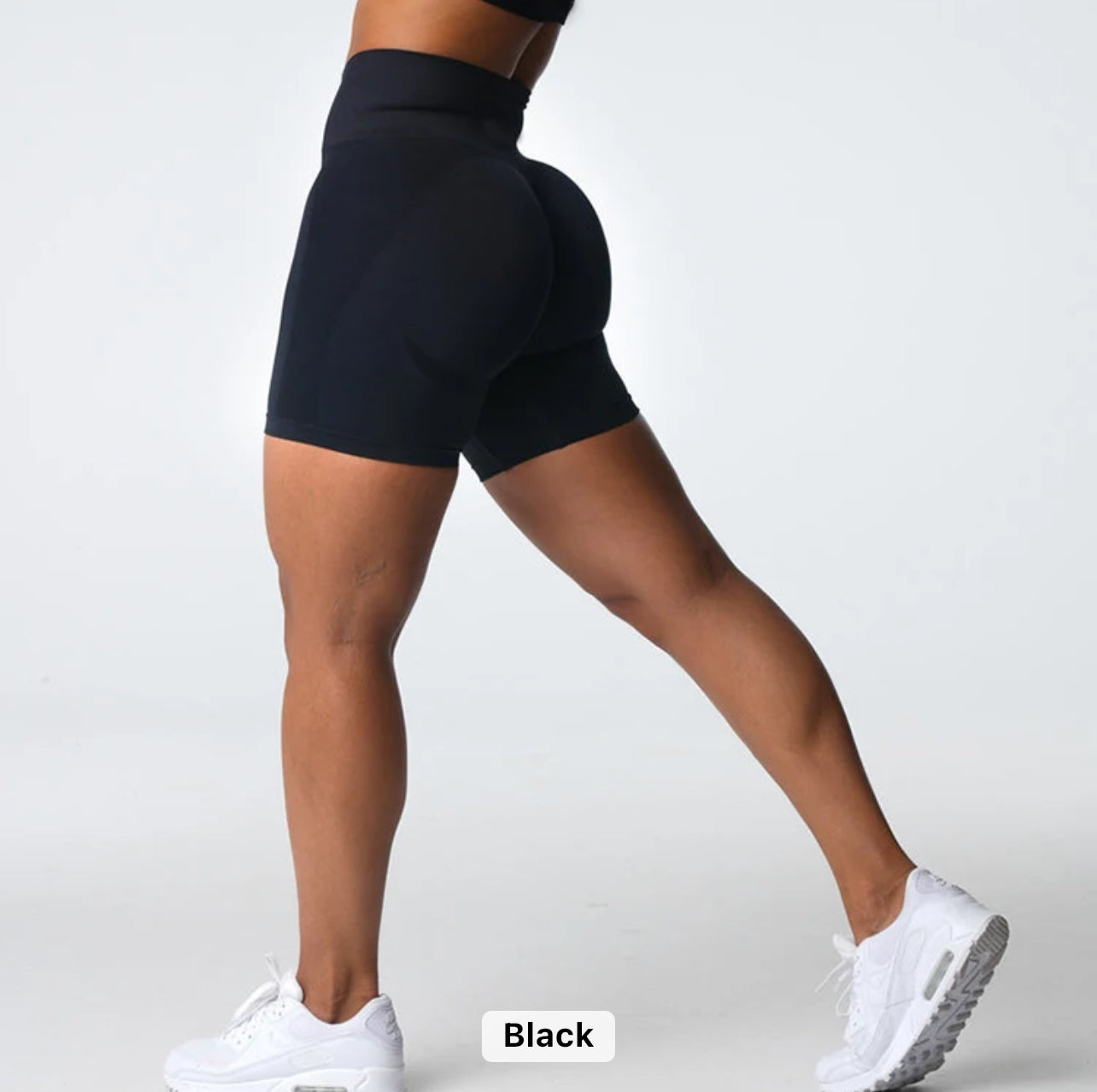 High Waist Fitness Shorts with Scrunch Design for Women